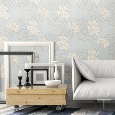Bild Tapete beige Blumen Parkett+Bodenstudio Horn Heilbronn